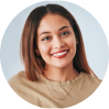 Home Smiling young woman portrait