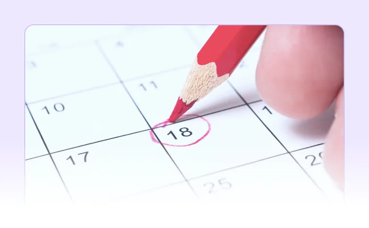 Home Marking a date on calendar