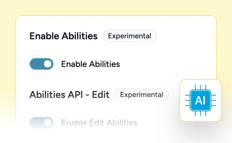 Home Enable Abilities UI features