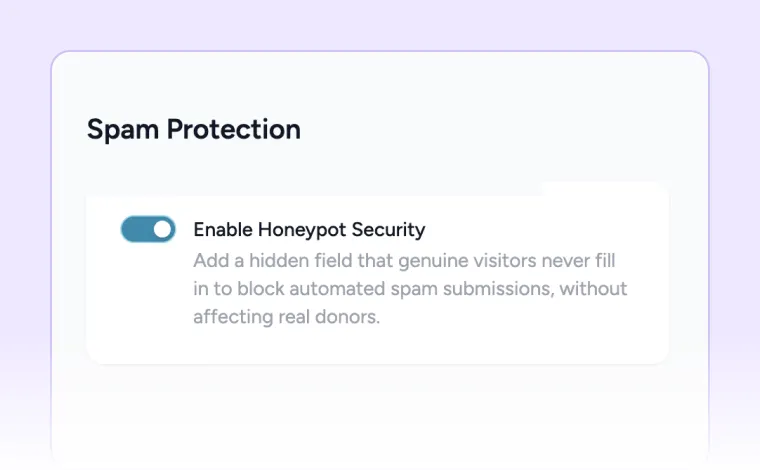 Home Enable honeypot security option.