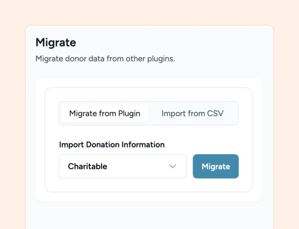 SureDonation vs Charitable Migrate donation data from plugin