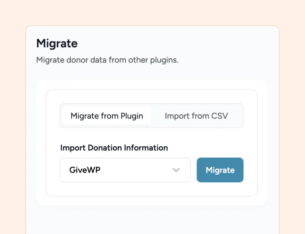 Migrate donation data from plugins