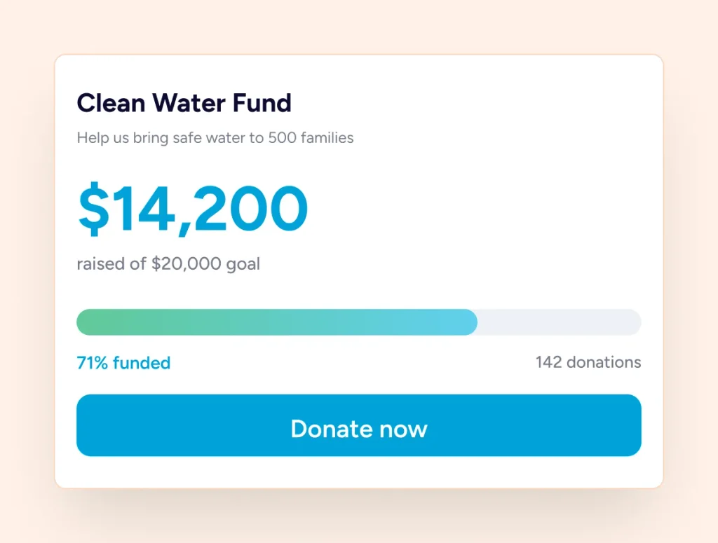 Clean Water Fund donation progress