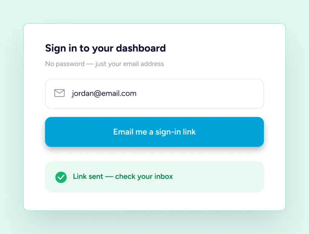 Sign in to dashboard