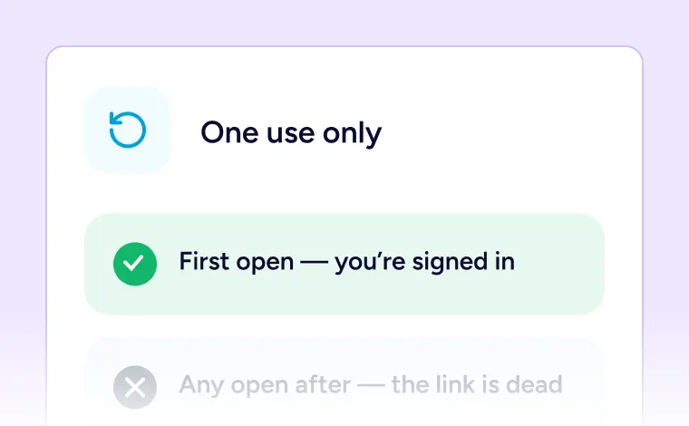 First open signed in confirmation