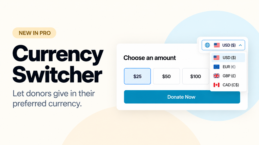 Currency switcher for donors